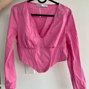 BERSHKA🌼 pink top. Size M